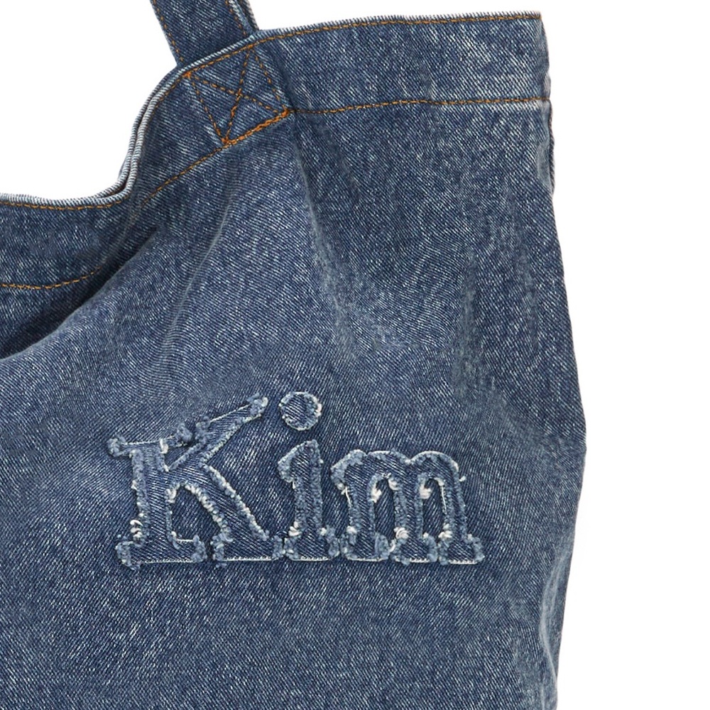 New Matin Kim Logo washed Denim tote blue - Picture 3 of 4